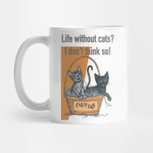 Cats playing with balls of yarn Funny T-shirt 06 Mug